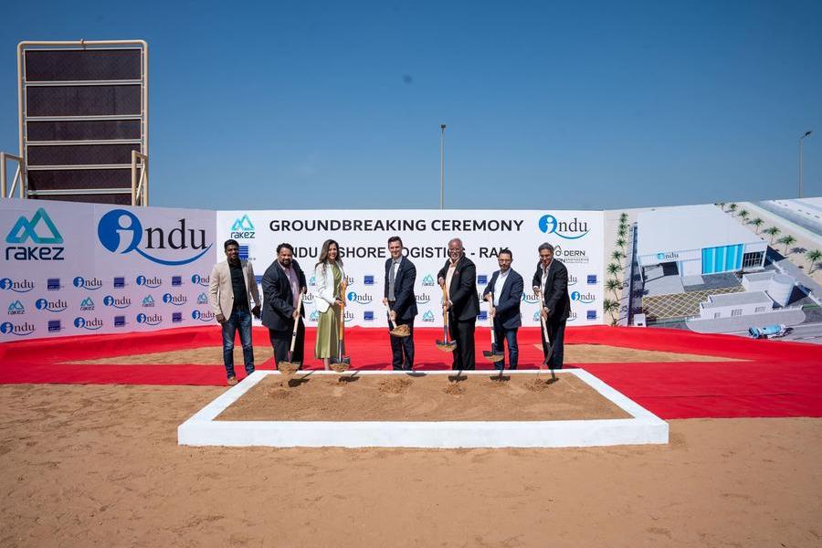 RAKEZ commemorates the groundbreaking of Indu’s logistics facility in Al Hamra Industrial Zone
